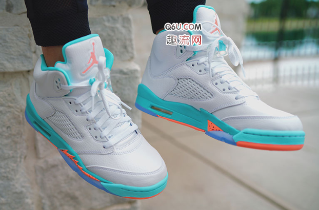 AJ5 “Light Aqua” 上脚图欣赏  AJ5 “Light Aqua” 怎么样