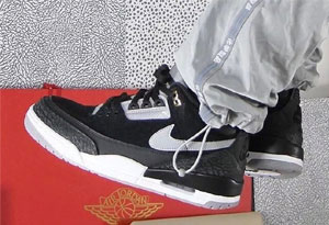AJ3手稿黑白配色上脚谍照 AJ3手稿和黑水泥、白水泥哪个好看