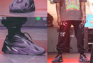 侃爷上脚纯黑配色yeezy 700 v2 yeezy 700 v2纯黑发售信息