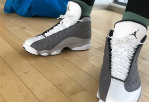 AJ13雾霾灰实战测评 AJ13雾霾灰和鳄鱼皮哪个好看