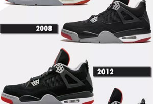 AJ4黑红复刻了几次 AJ4黑红历次复刻对比测评