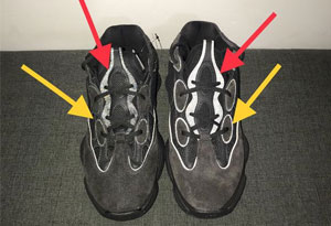 yeezy 500黑色如何快速鉴定真假 椰子500黑色真假对比图