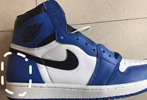 AJ1小闪电怎么鉴定 AJ1“Game Royal”真假对比图