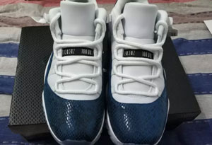 AJ11 low蓝蛇开箱测评 aj11蓝蛇有女码吗