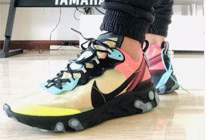 React Element 87红绿开箱测评 Nike React Element 87黑红绿上脚图