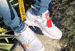 Off White联名Air Presto白色款上脚图 OW x Presto“White”实物街拍图